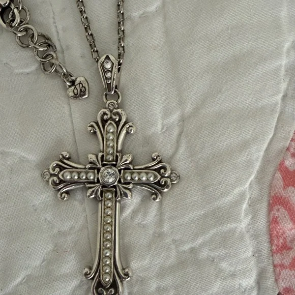 Brighton Silver Cross Pendant Necklace - Picture 4 of 4